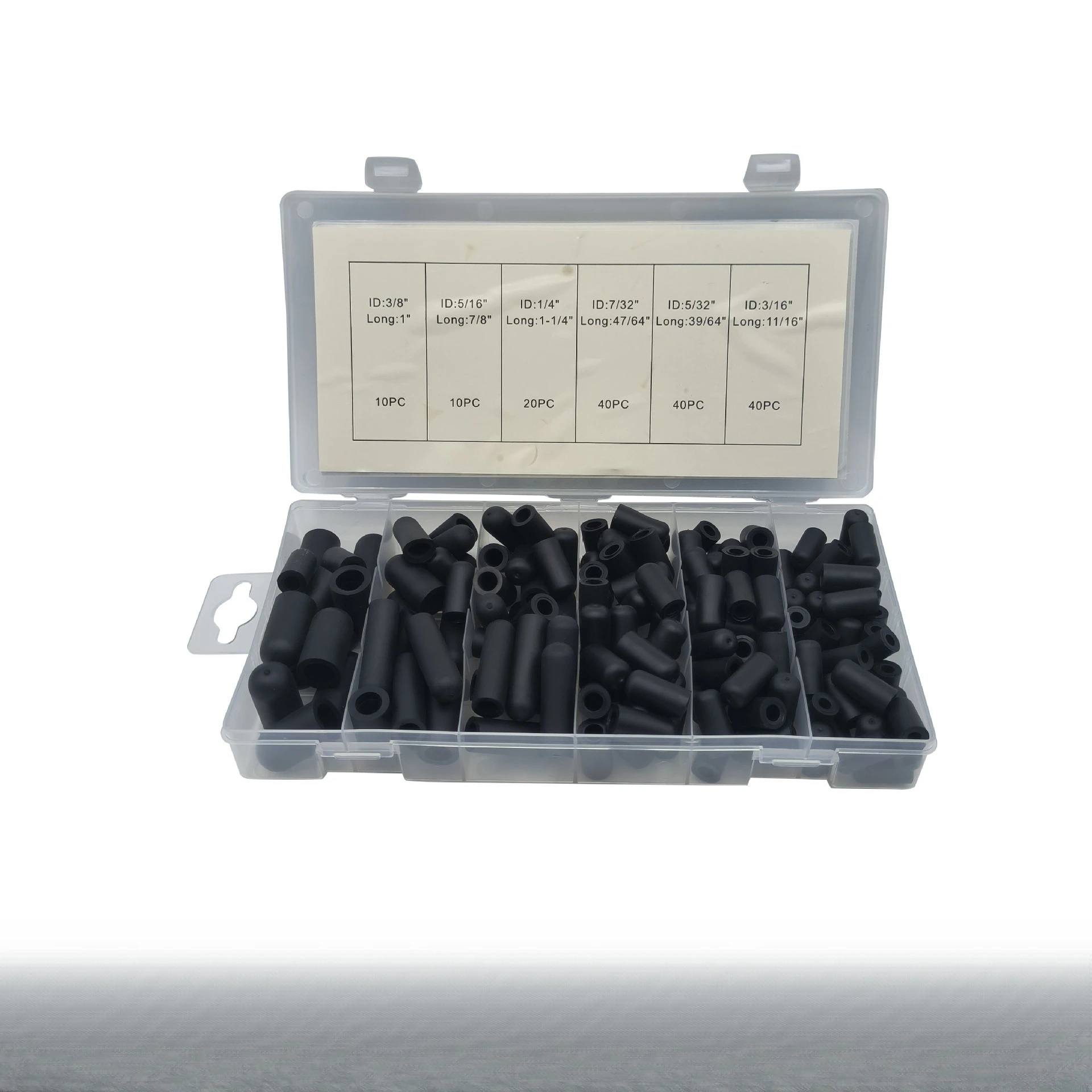 Black seal rubber protection 160pc rubber dust cap set