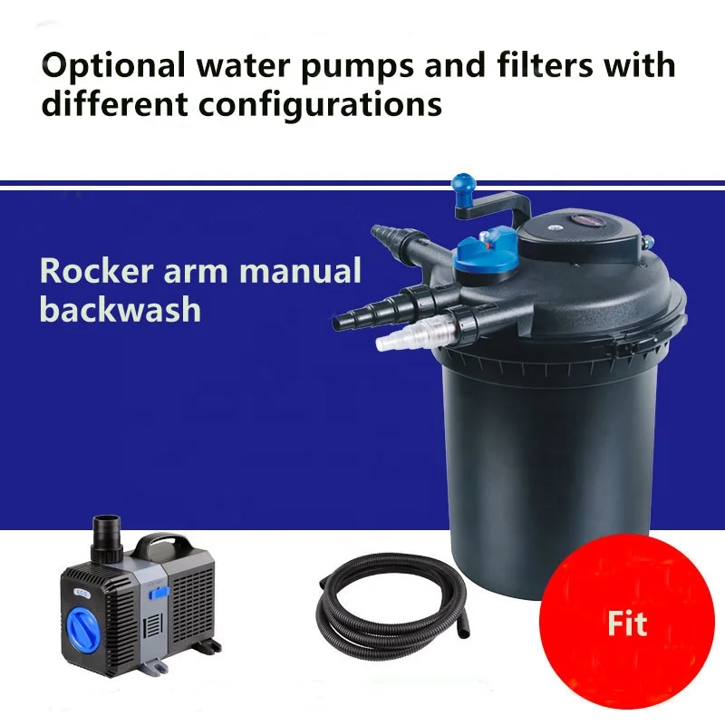 Fish Pond Aquarium Filter Garden Landscape Koi Pond Biofiltration Purification System