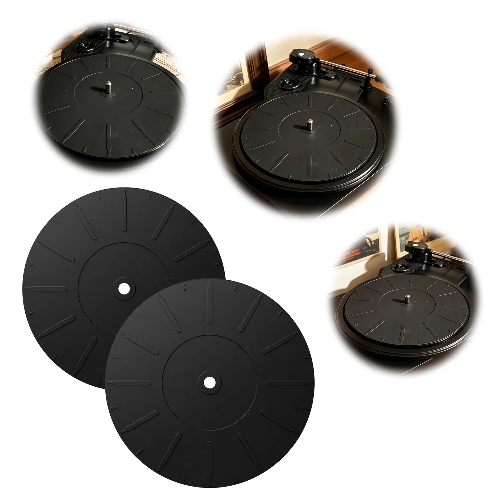 Turntable Platter Mat 7 Inch Diameter Vinyl Disc Protective Pad Anti-Static & Anti-Slip Vinyl Accessories for LP Record Player