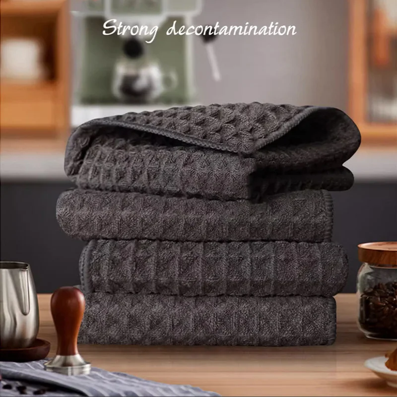 350gsm Thick Coffee Bar Cleaning Towels Super Absorbent Microfiber Cleaning Cloth Home Barista Clean Tool Coffee Machine Cleaner