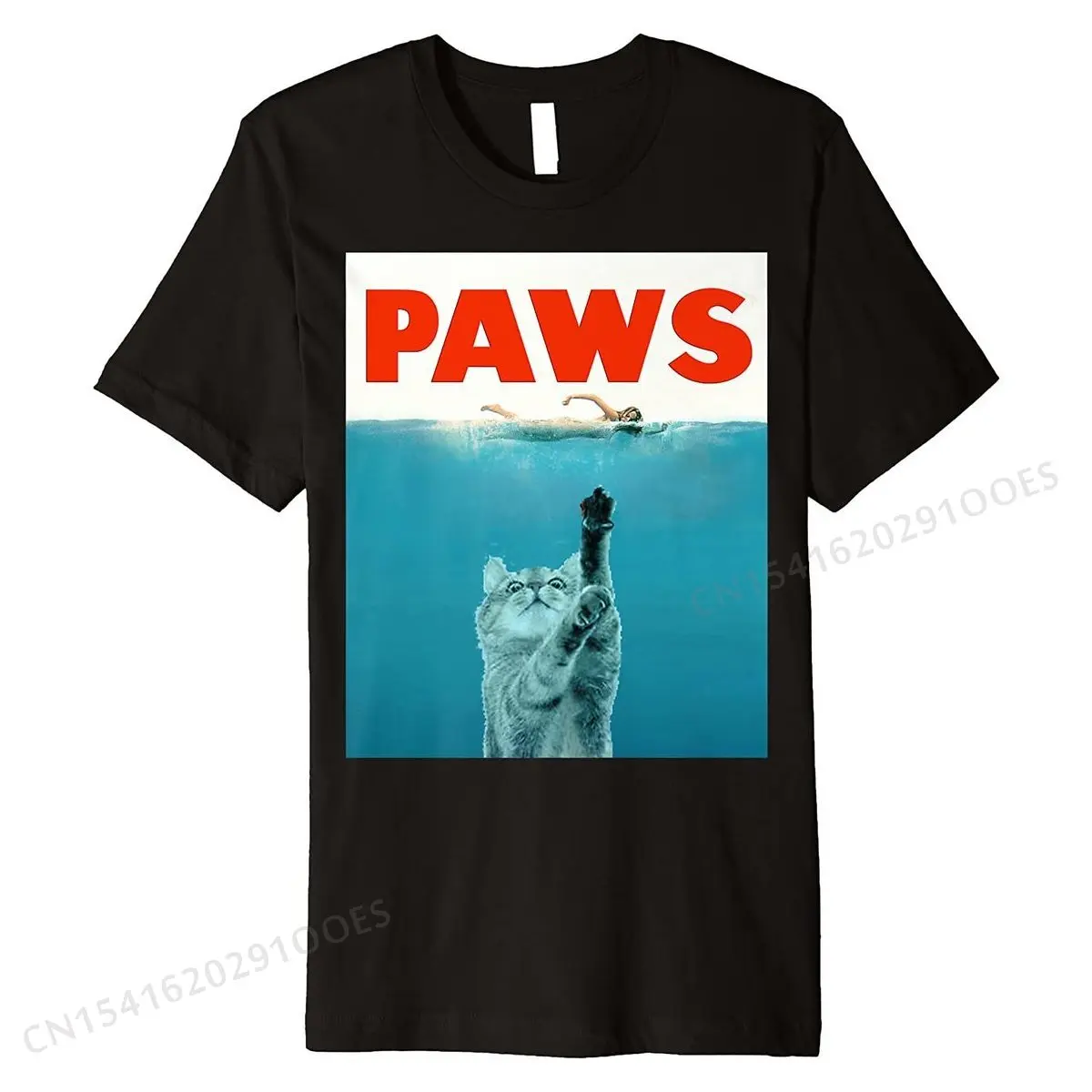 

Paws Kitten Meow Parody Funny Tshirt Cat Lover Gifts Leisure Tops T Shirt Cotton Student Top T-shirts Leisure Rife