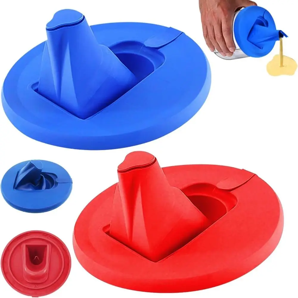 Folding Paint Bucket Paint Mix Cover Space Saving Reduce Messy Drips Paint Can Lid Paint Storage Retractable Spout Sealed