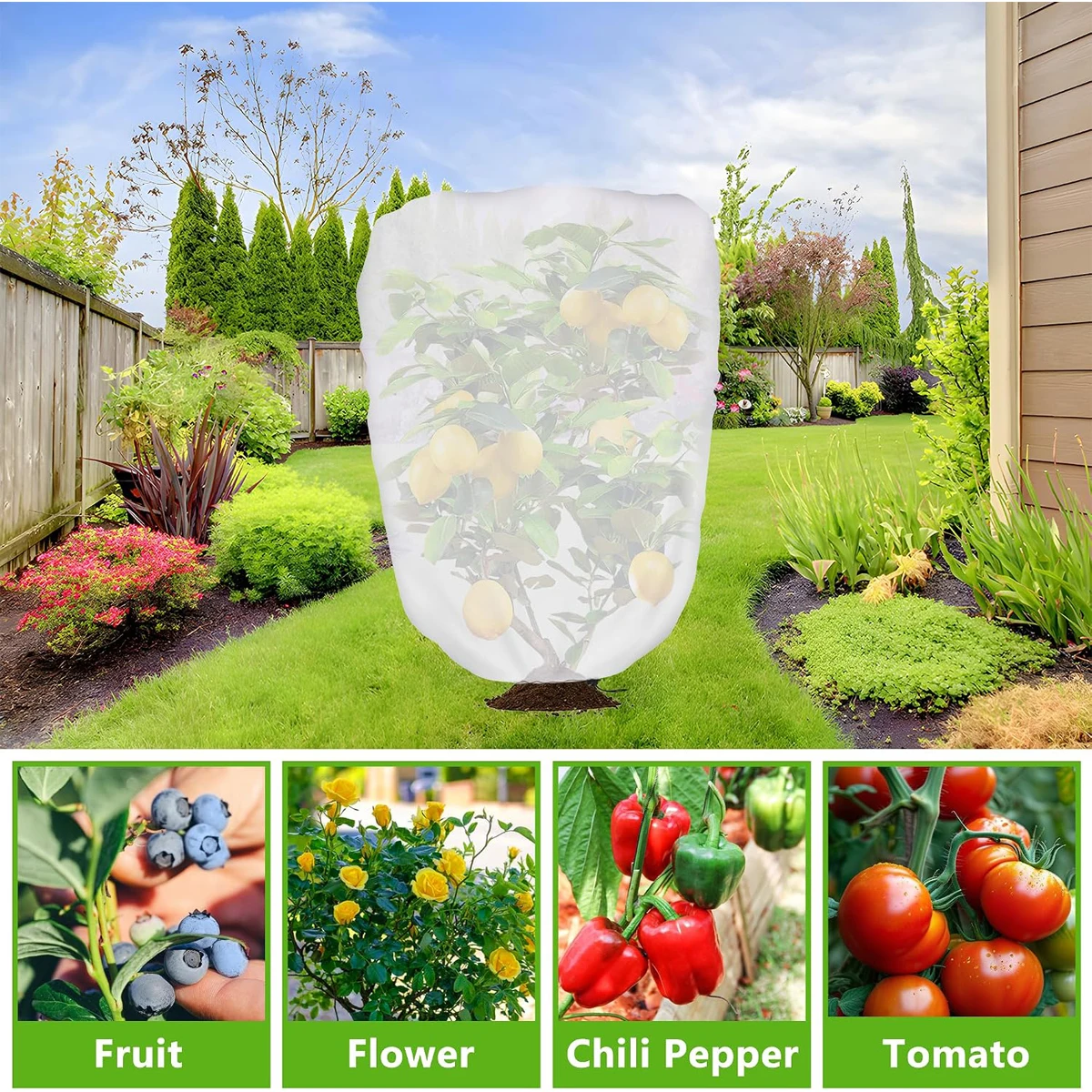 Durable Breathable Fine Mesh Plant Protection Tomato Stand Cover Insect-proof Net Gardening Fruit Tree Netting Against Insects