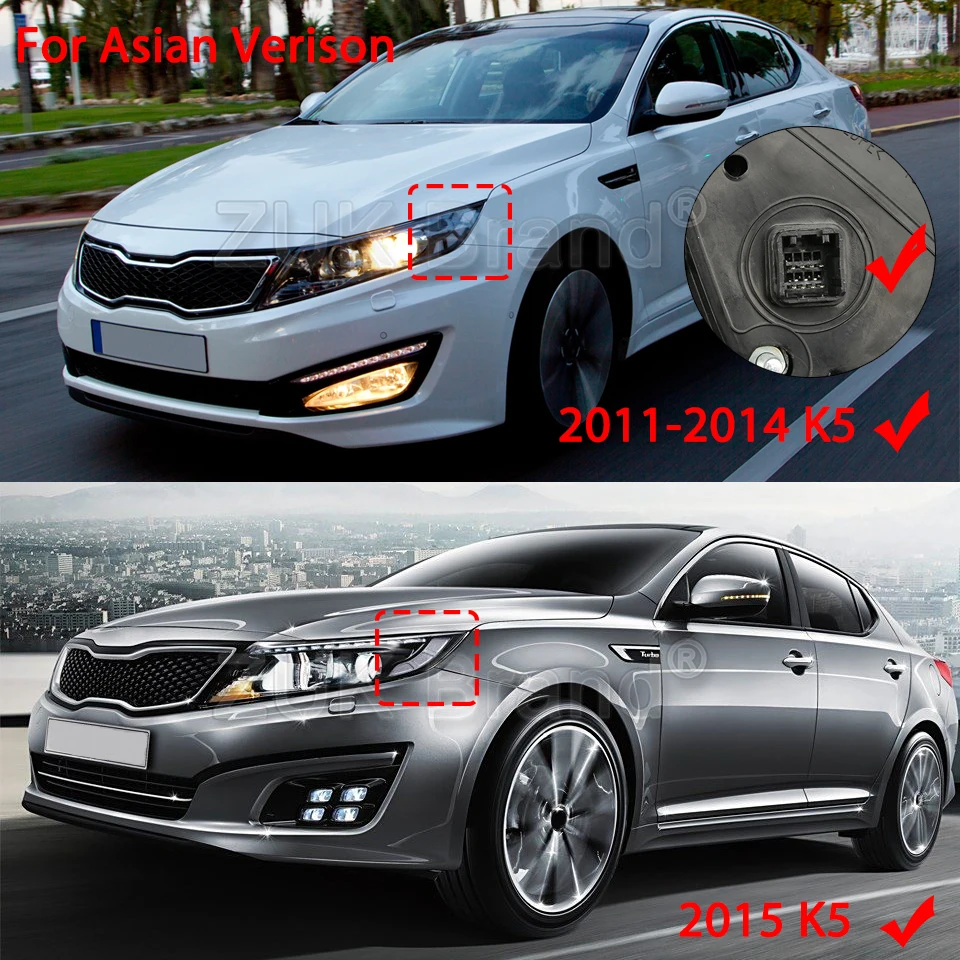 Unpainted Car Exterior Side Rearview Mirror Assy For KIA K5 Optima 2011-2015 8-PINS With Electric Folding Not For USA Version