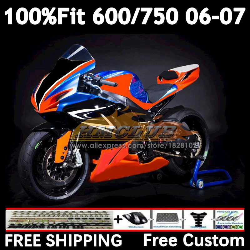 

Injection Kit For SUZUKI GSXR600 GSXR 600 750 CC 2006 2007 14No.82 race orange GSXR-750 600CC GSXR750 GSXR-600 K6 06 07 Fairing