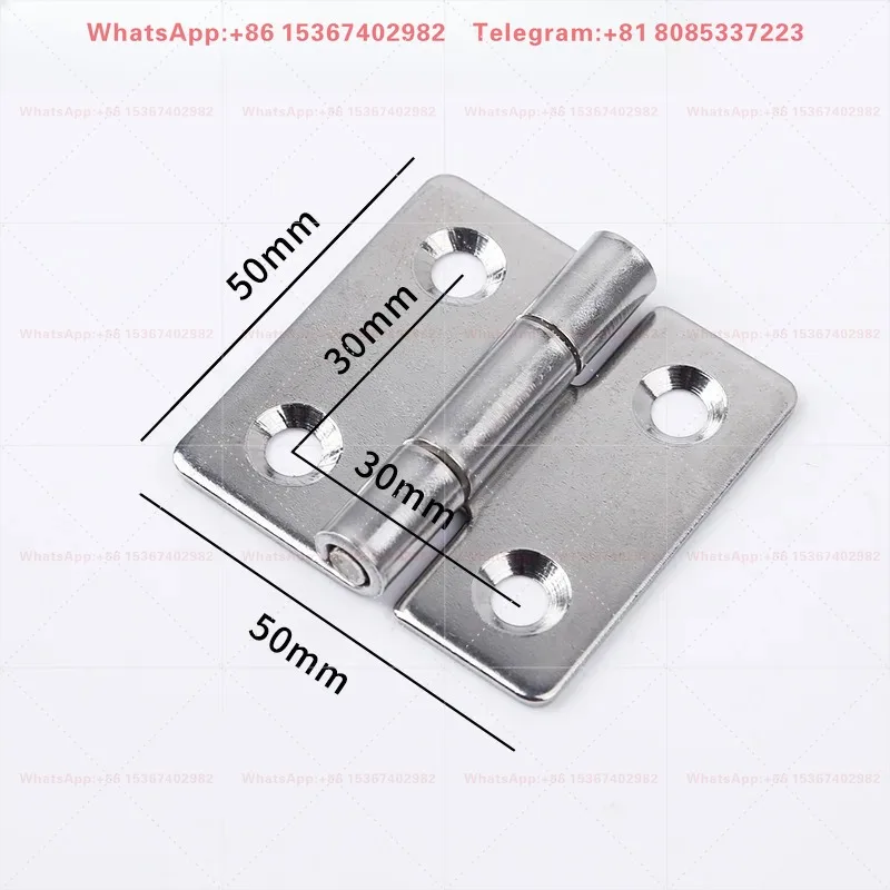 304 stainless steel butterfly hinge 50 * 50 * 2 thick industrial hinge flap folding cabinet body accessories  10pcs