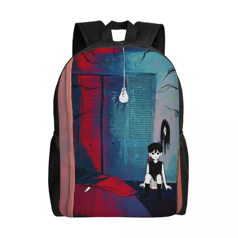 Omori-mochilas de juego de terror para hombres y mujeres, resistente al agua, bolsa escolar universitaria, bolsas de libros estampadas