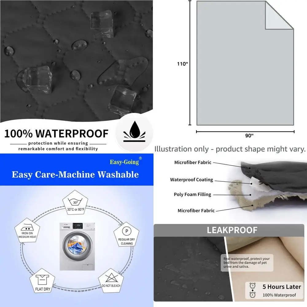 

100% водонепроницаемый чехол для кровати для собаки, двусторонний герметичный чехол для дивана, моющийся чехол для дивана, защитное одеяло для мебели для домашних животных, детей Ch