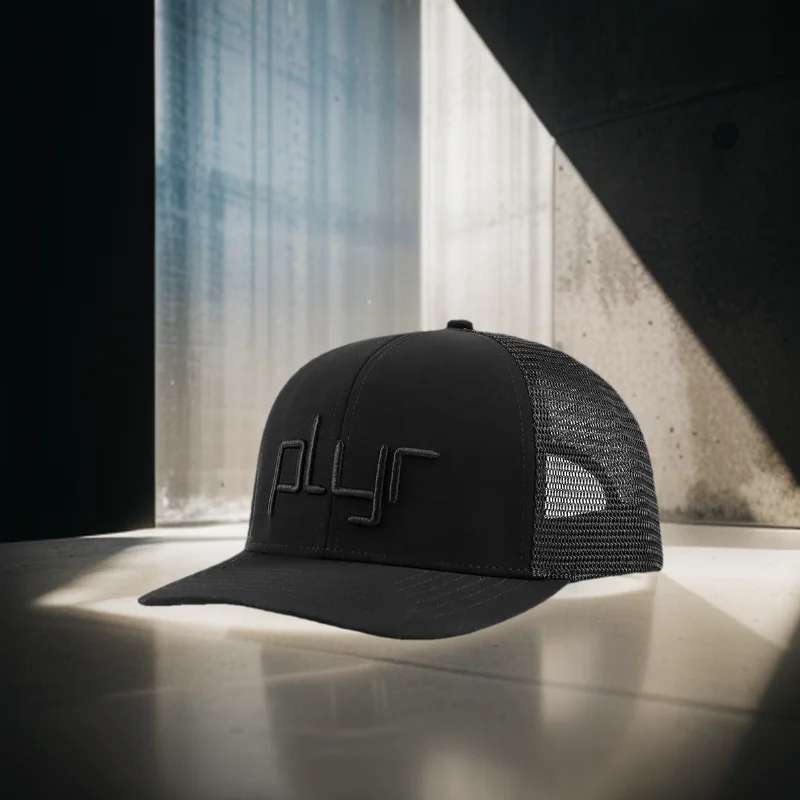 

BSCI Wholesale Customized 112 Cap Custom Logo Black 3D Embroidery Black Mesh 6 Panel Trucker Hats Outdoors Sports Running Caps