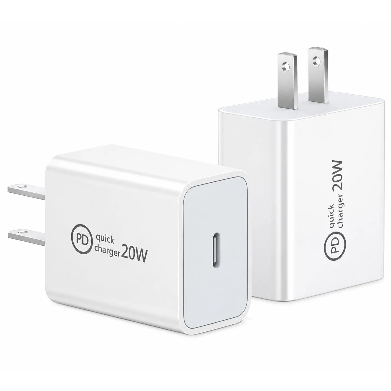 20W USB-C Wall Charger, PD Fast Charging Power Adapter, Compact Single Port USB-C Charger Block for Home, Office and Travel