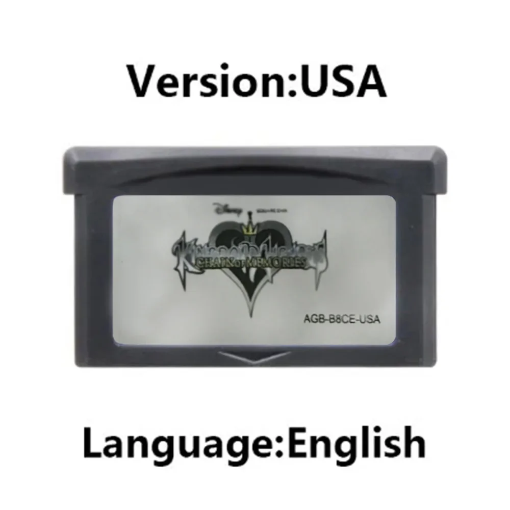 GBA Game Cartridge 32 Bit Video Game Console Card Kingdom Hearts Series Chain Of Memories of USA/EUR Version view 5