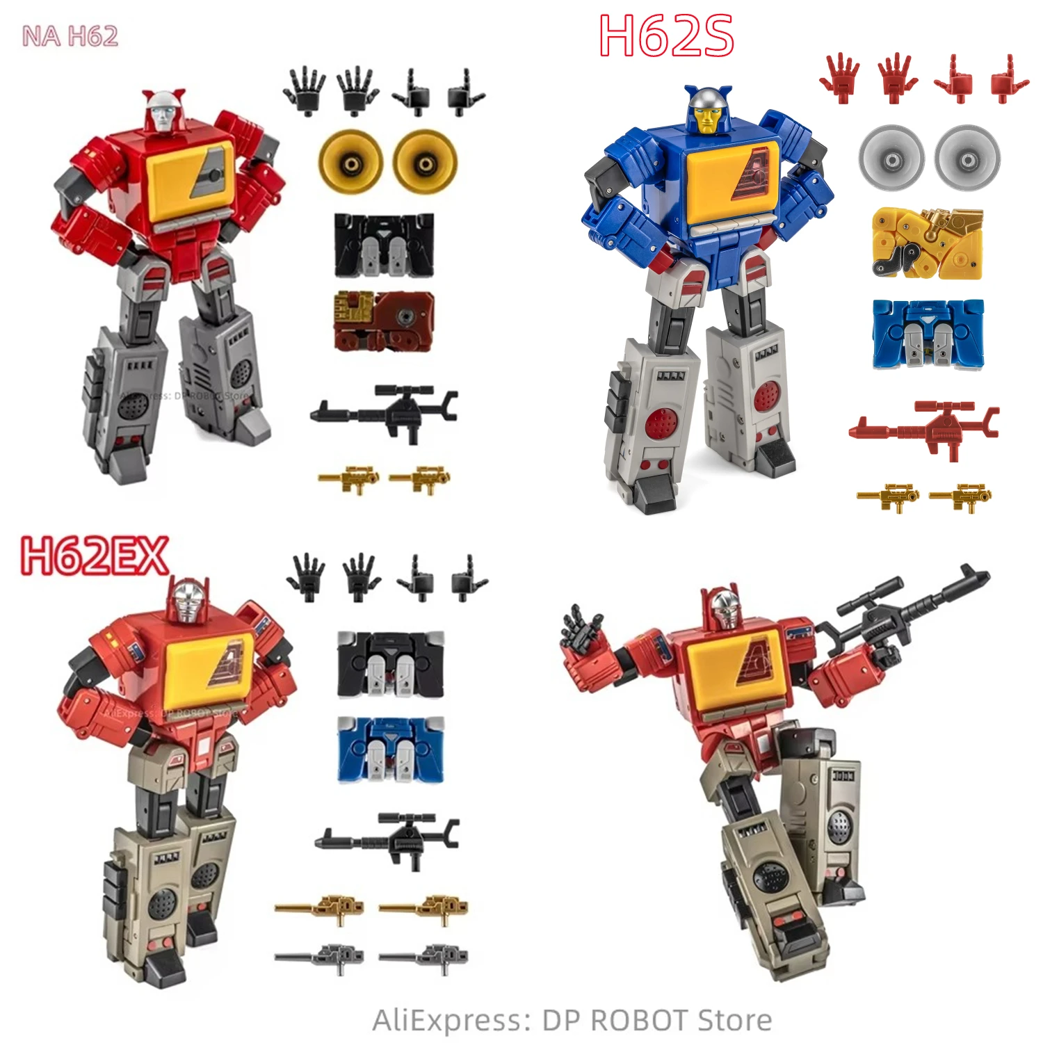 【IN STOCK NOW】Newage Transformation NA H62 H62EX H62S Blaster Louie G1 Small Scale Action Figure With Box