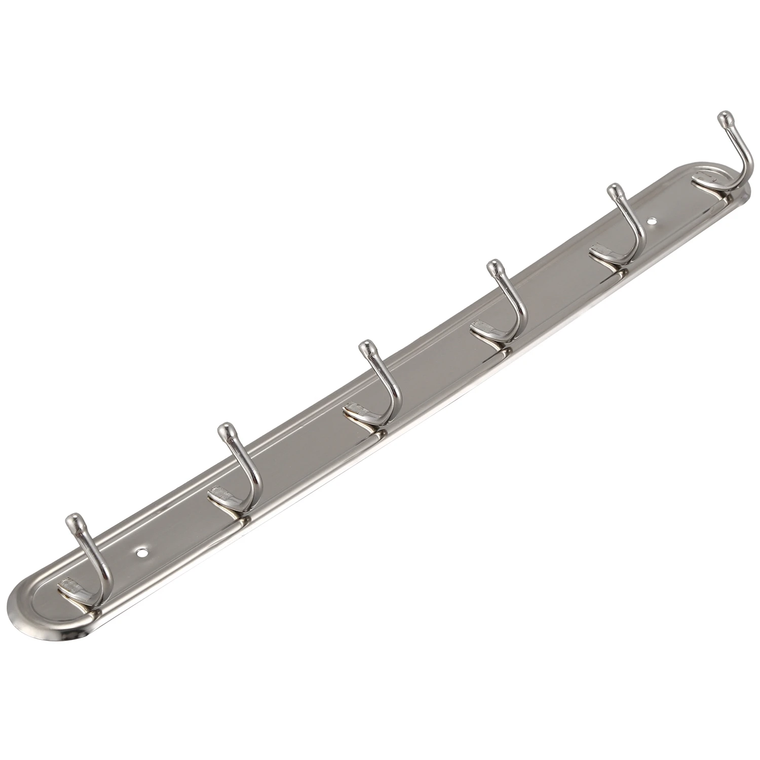 

ABLJ 24 Inch Long Wall Mount Stainless Steel 10 Hangers Hook For Towl Bag Clothes & Household Metal Wall Mounted 6 Hooks Towel R