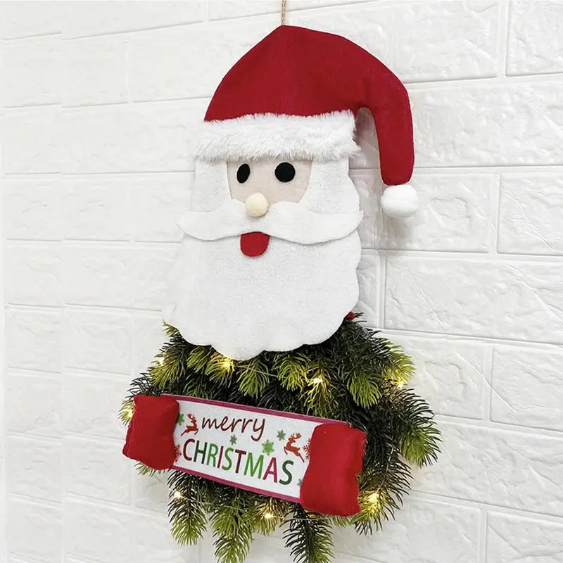 

Christmas Gnomes Window Wreaths Christmas Door Sign Christmas Door Hanger With LED Lights Christmas Decoration Lighted Christmas