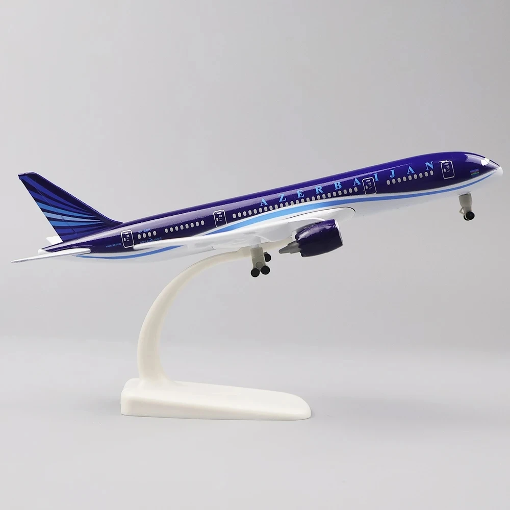 20 cm 1:400 Metal Aircraft Model Replica Azerbaijan B787 Resin Alloy Material With Landing Gear Children\'S Birthday Gift