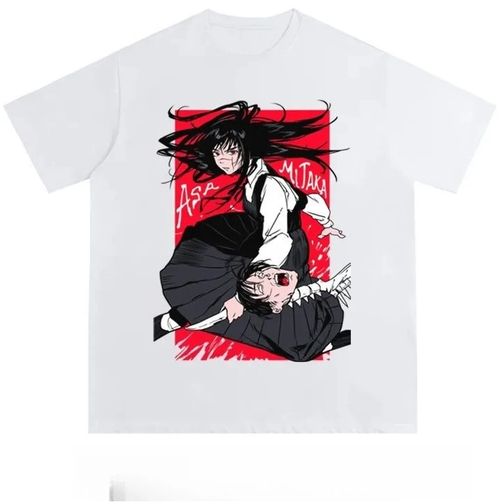 

Chainsaw man joint short-sleeved T-shirt men's summer new Himino anime peripheral clothes round neck pure cotton heavy top