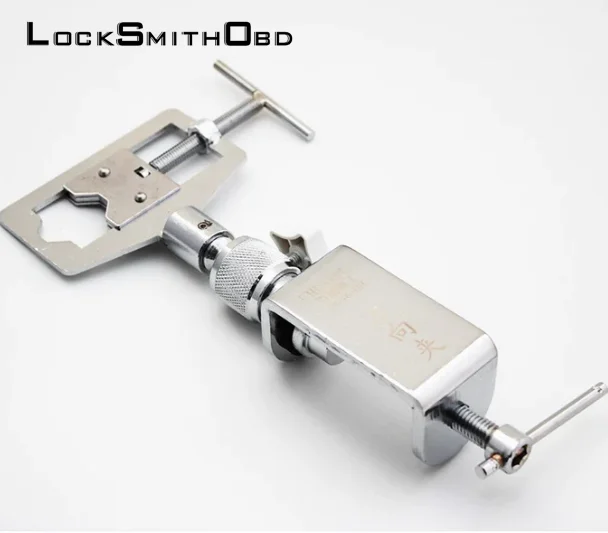 LOCKSMITHOBD Adjustable Locksmith Tool Softcover Type Practice Lock Tool Vise Clamp Fix On Table or Practise Picking
