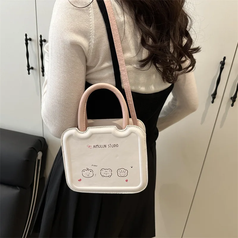 

2025 Summer Structured Tote Bag for Women Fashion Niche Design Crossbody Purse Ins Retro Shoulder Bag Vintage Style Handbag