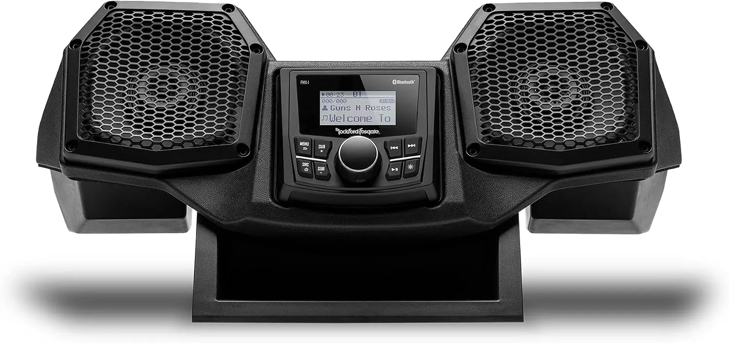 Rockford Fosgate RNGR18-STG1 All-in-One Audio System | Dash Housing Pre-installed with PMX-1 Receiver and 5.25