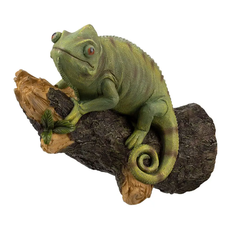

1 шт. Реалистичная имитация хамелеона для украшения сада и двора, декоративное изделие из смолы, ландшафтный декор