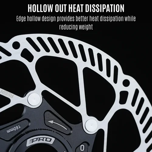 Imagen 2 del producto IIIPRO-discos de freno de bloqueo central para bicicleta de montaña, Rotor de disco de bicicleta de carretera de 140, 160mm, 180Mm y 203Mm, Rotor de enfriamiento de disipación de calor Shimano