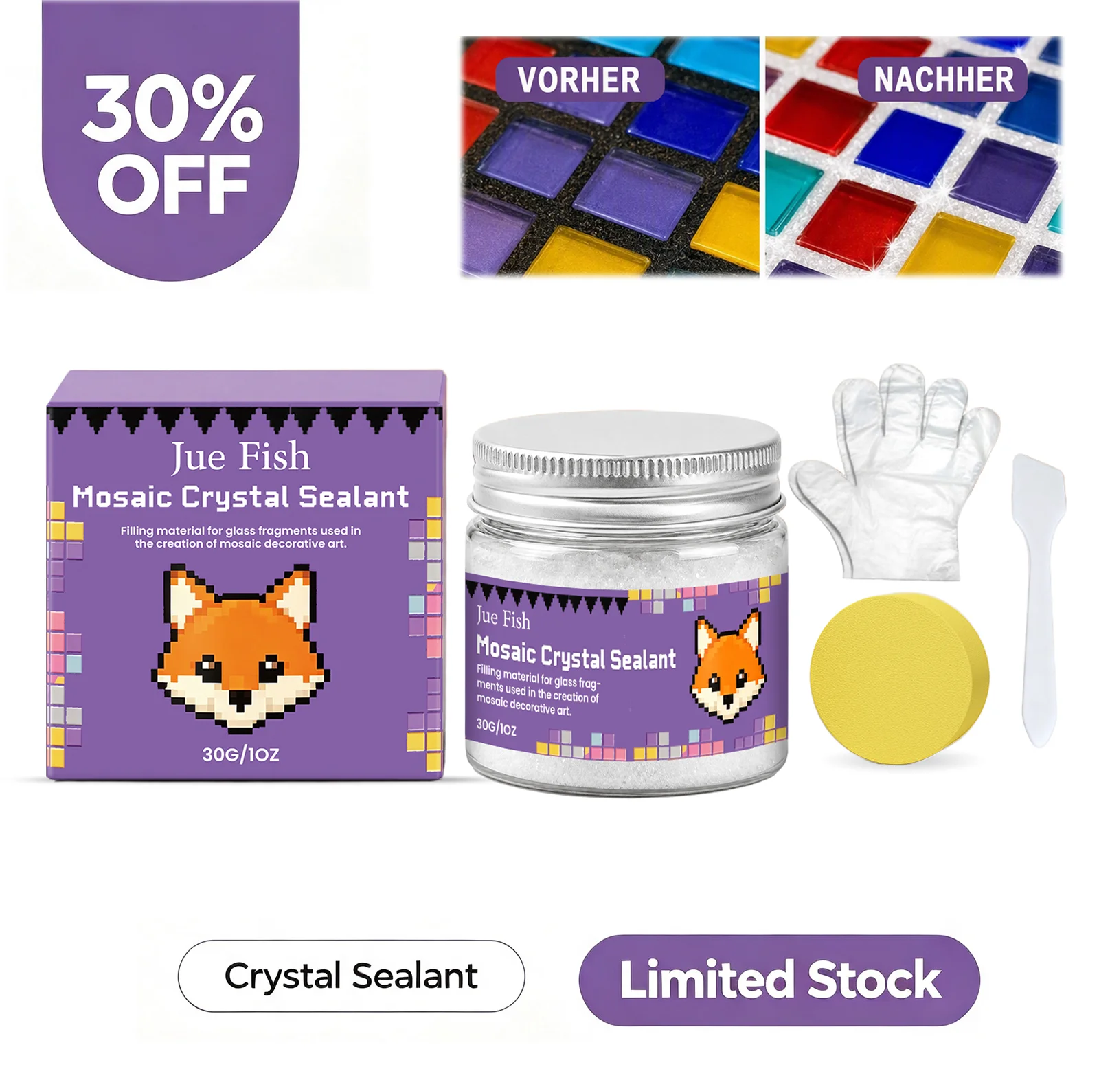 Mosaic Crystal Grout Kit Tile Joint Filler Waterproof Mold Resistant Sealer Crack Repair Home Renovation Craft Filling Set