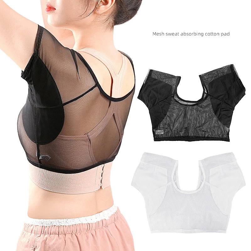 

Transparent Sweat Absorbing Clothes Ultra-thin Mesh Quick-drying Chest Wrap Vest Sweat Proof Underarm Sweat Pads T-shirt Women