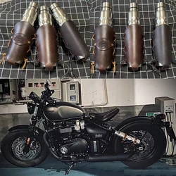 Cafe Racer Motorcycle 1.2L 304 Stainless Steel Fuel Bottle Outdoor Gasoline Tank For Bobber HONDA CB YAMAHA Chopper BWM Harley