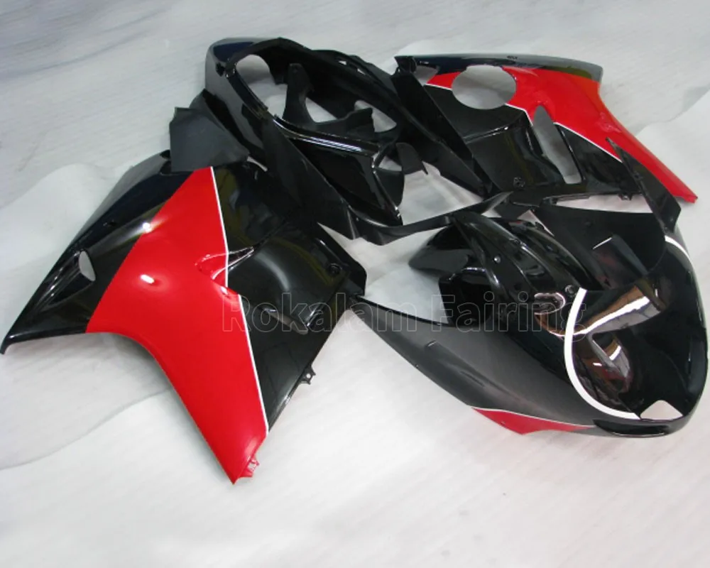 Cheap 96 97 Set For Honda CBR1100XX Blackbird 1996-2007 CBR 1100 XX Red Black Motorcycle Fairings (Injection Molding)