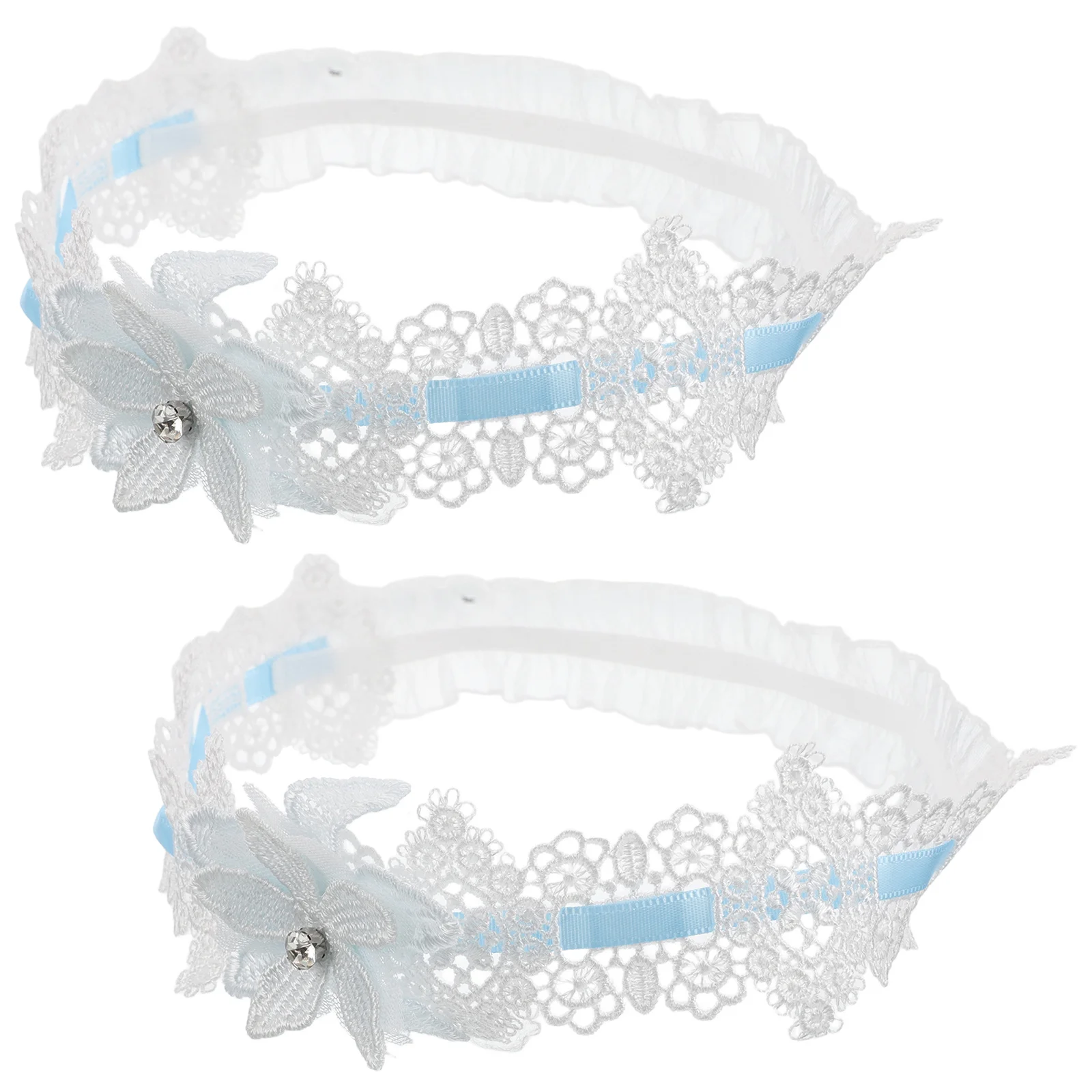 

1Pair Bride Lace Garters for Wedding Bridal Leg Belt Elastic Stretchy Women Party Prom Homecoming Accessory Floral Bow Garter