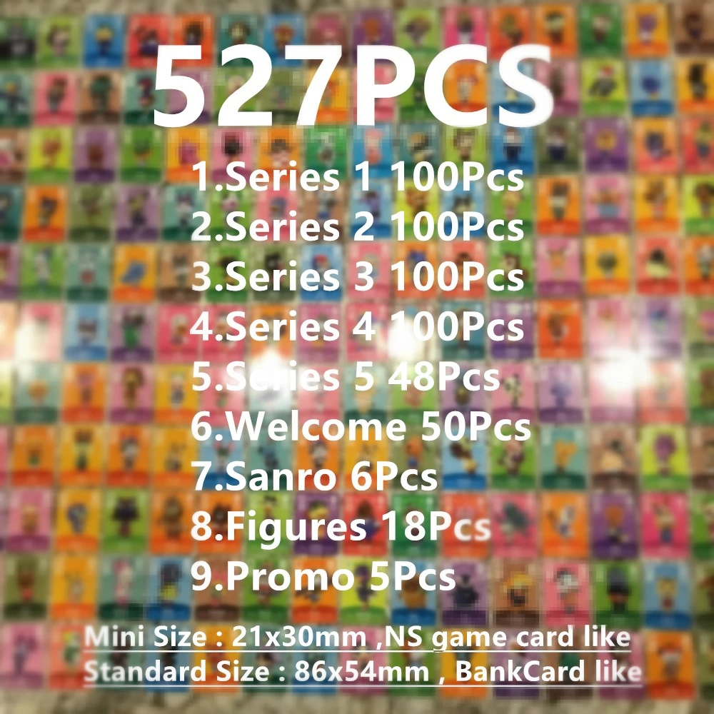 

527pcs/set ACNH Card Series 1+2+3+4+5+Welcome50pcs +San6pcs Animal Complete Pack Work For NS