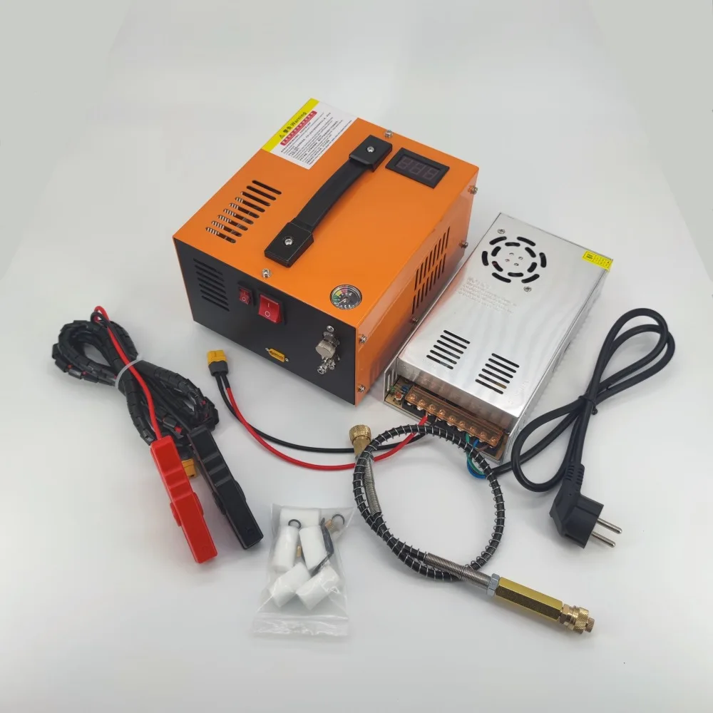 รถ 12V ไฟฟ้าแรงดันสูง Inflator 30Mpa 220 V/110 V แบบพกพากลางแจ้ง Compressed Air ปั๊ม Submersible หายใจปั๊ม 4500psi
