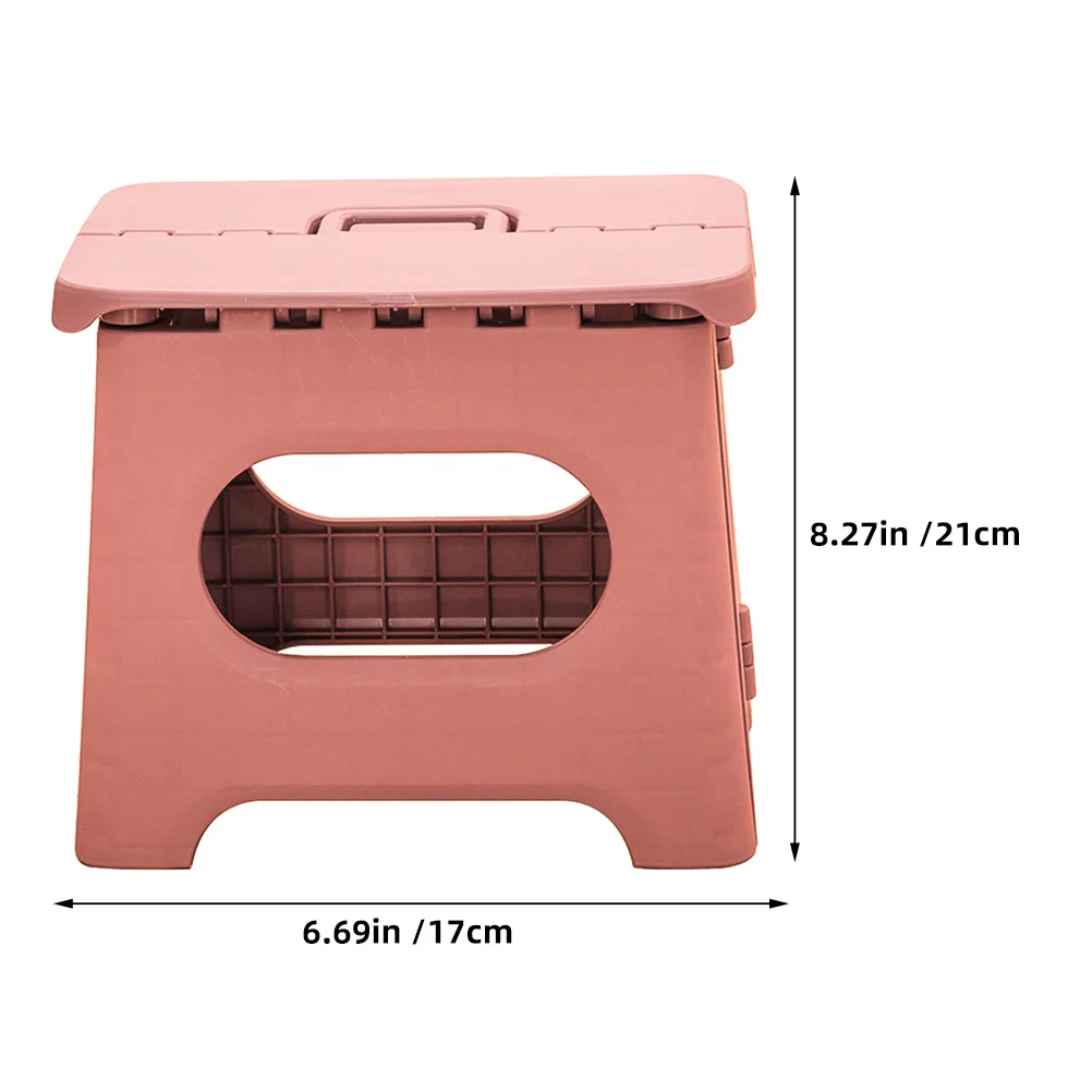 

Pure Color Folding Stool Portable Lightweight Foldable Taboret For Home Office Bathroom Pp Material Space Saving Round