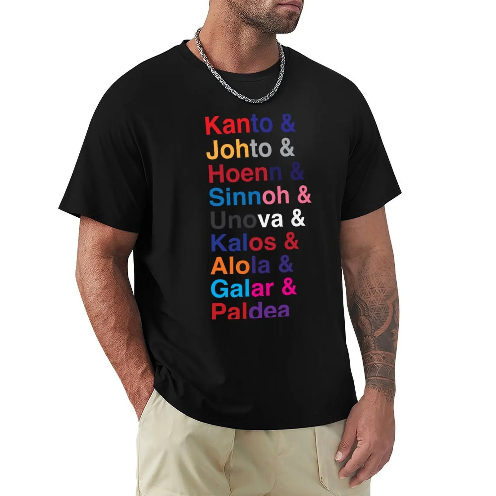 

Region Names Colors T-Shirt for a boy street wear Man t-shirt T-shirts for men cotton