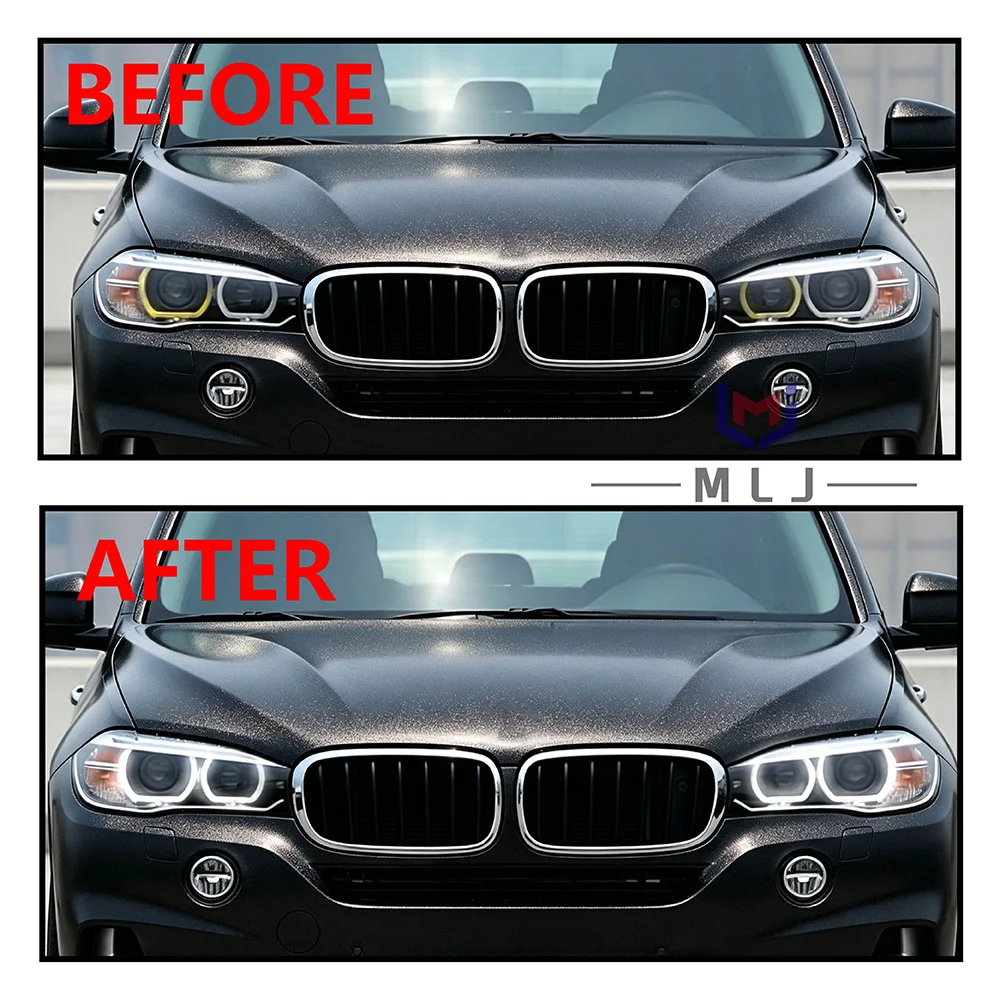 For BMW X5 X6 F15 F16 2014-2018 Low Spec Angel Eye Light Tube Bar Car DRL Headlight Daytime Running Light Guide Tube Bar Parts