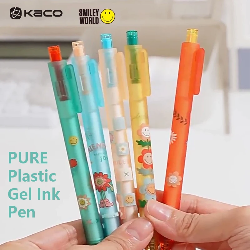 

KACO Positive Emotional Gel Pens Dual Tip Quick-Dry Smudge-Free Black Ink Office Student Pen Smooth Writing for Exams Journaling