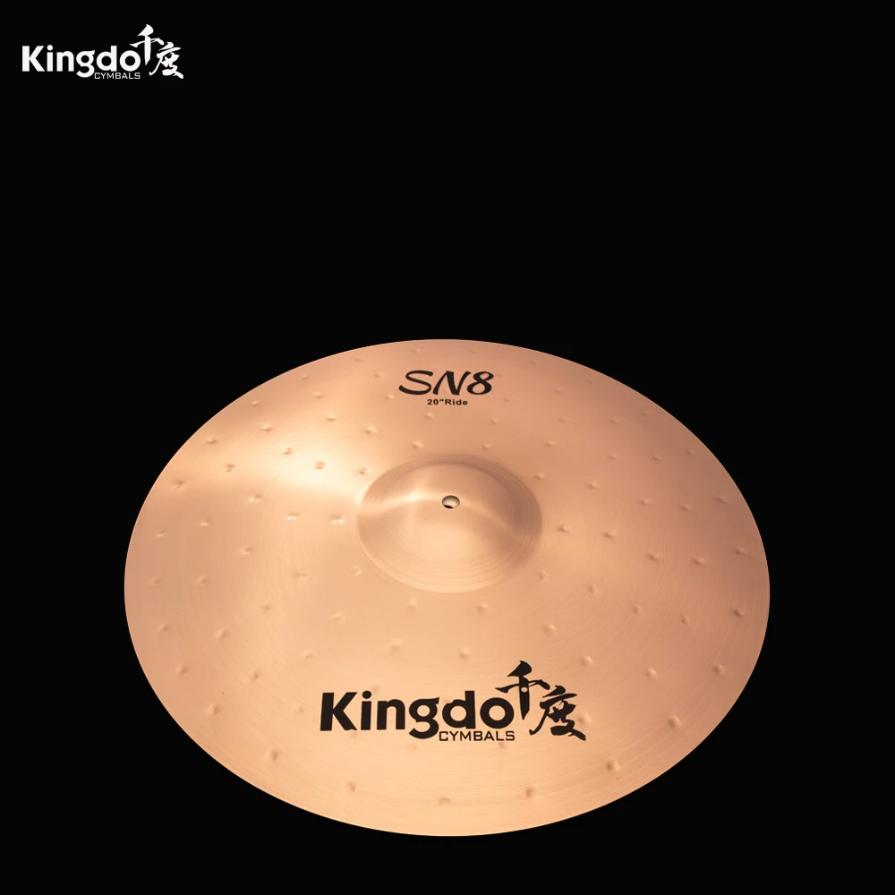 2025 Kingdo Professional B8 20 ''SN8 Ride Cymbal Set سبائك القصدير النحاسية 92% النحاس + 8% القصدير ملحقات طبلة عالية الجودة #6
