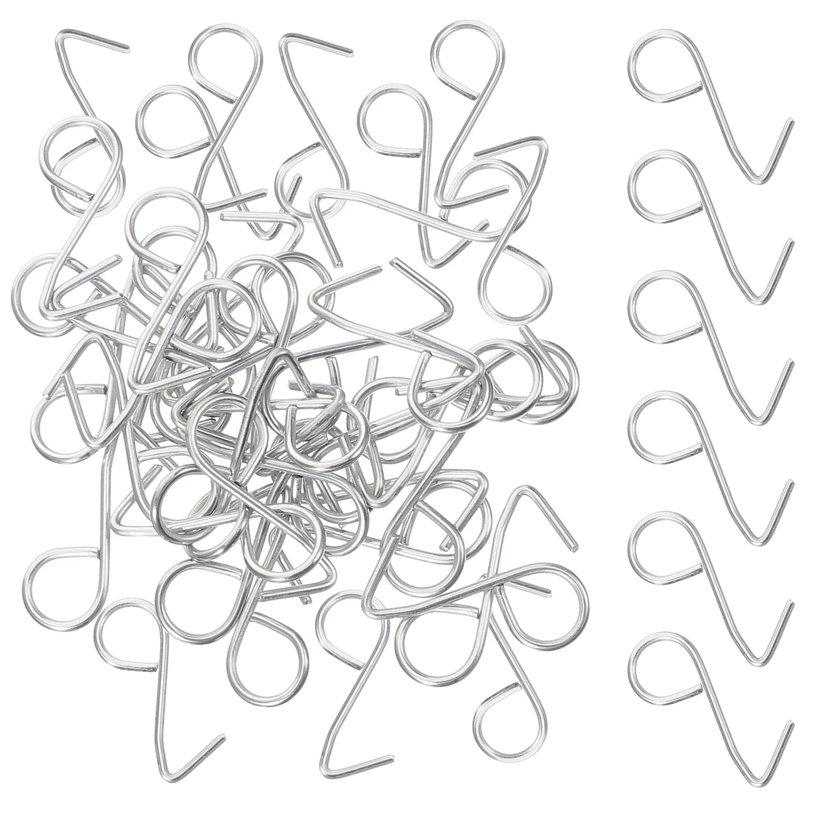 

100Pcs S Hooks for Car Seat Covers Heavy Duty Metal Clips Secure Fit for Headrest Cover Fixing Hanger Use S Hooks