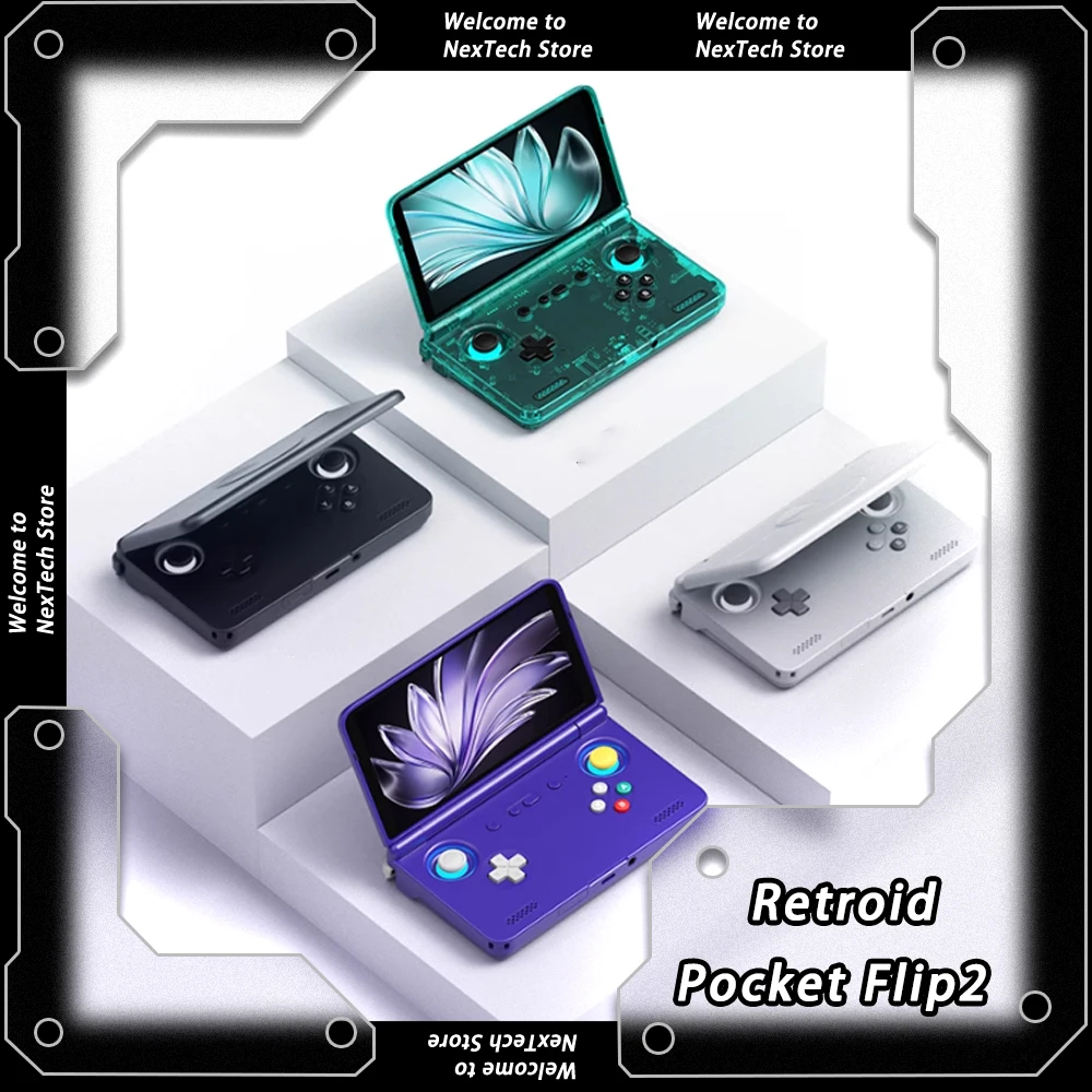 

Retroid Pocket Flip2 SD865 WiFi Handheld Game Console 5.5-inch OLED Bluetooth Handheld Game Console Hall Trigger Android Custom