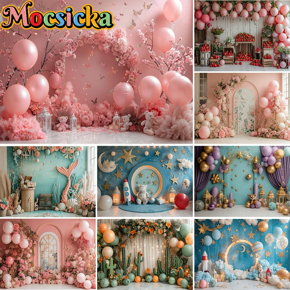 

Mocsicka Photography Background Newborn Birthday Party Decoration Backdrop Cake Smash Baby Shower Portrait Studio Prop Banner