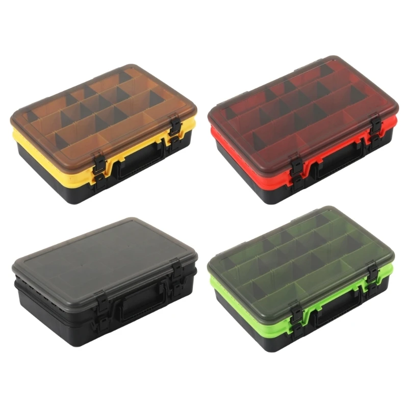 

Tackle Box Multi Compartment Fishing Tackle Storage Box Visible Case Double Layer Hook Storage Container Case