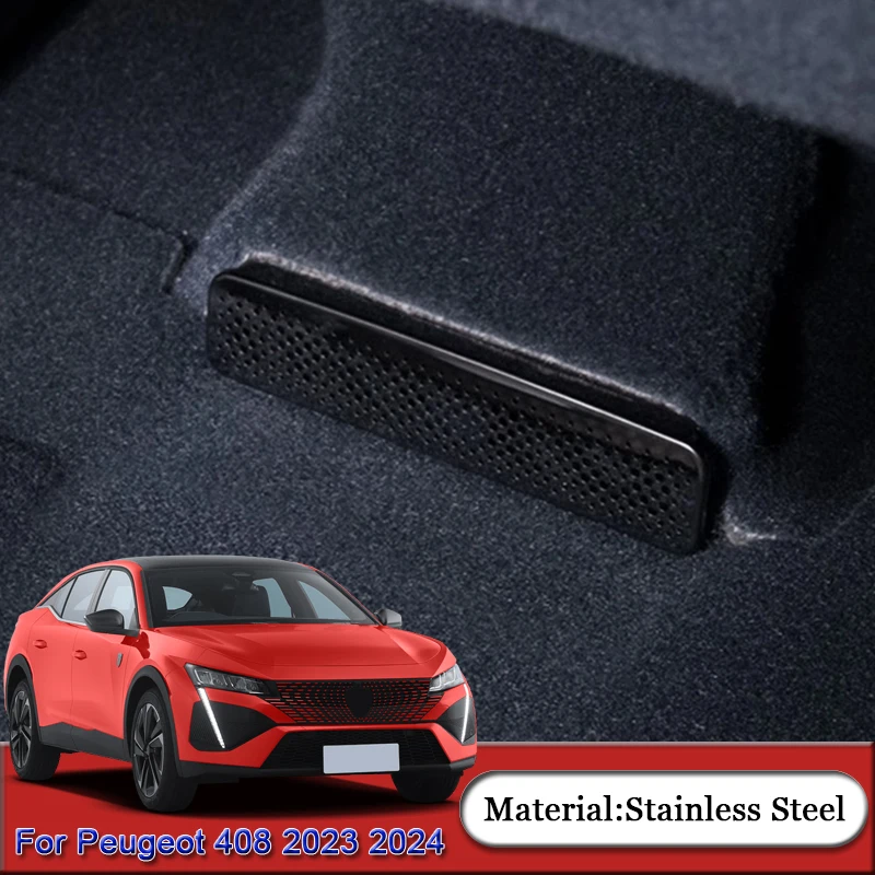 

For Peugeot 408 408 GT 2023 2024 Car Styling Car Air Outlet Under Seat Cover Frame Protective Sequins Stickers Auto Accessories