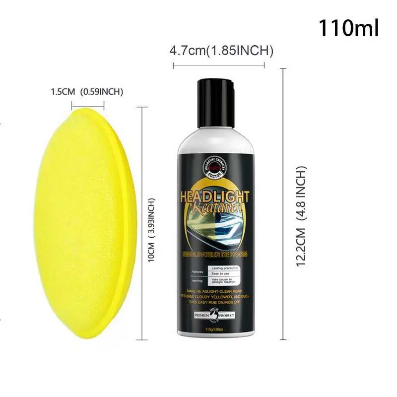 Car Headlight Restoration Polishing Scratch Remover Headlamp Scratch Remover Repair Cleaning Paste RemoveHeadlight Polish Liquid