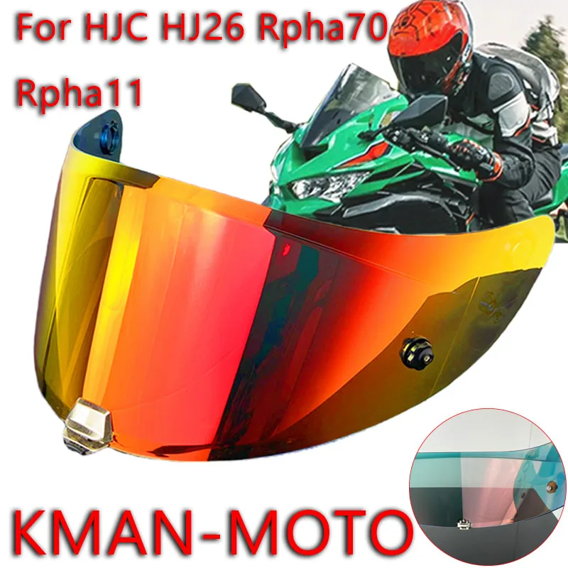 Rpha11 Helmet Visor With Anti Fog Helmet Film for HJC HJ26 Rpha 70 Electroplated viseiras Windproof uv cut Sunscreen visor