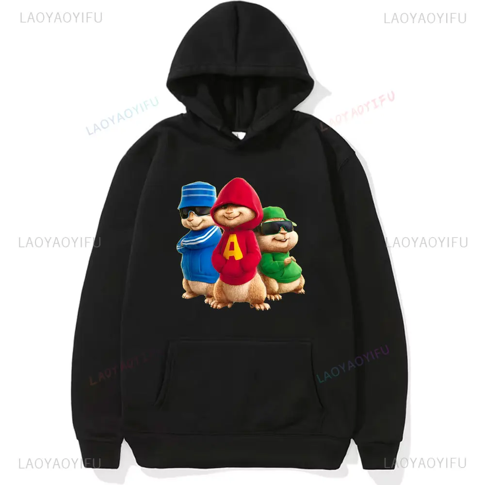Alvin and The Chipmunks Unisex Hoodies Costume Adult Sweatshirts Spring and Autumn Hoody Tops Long Sleeve Customized Many Colors
