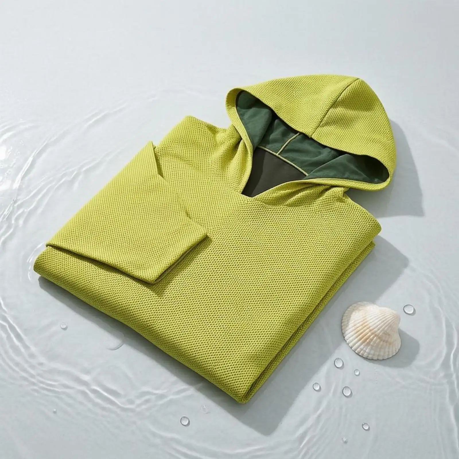 Hooded Cooling Towel Cloak Quick-Fasten-Snap-Front Towel Cloak Draped Upper Body Drape