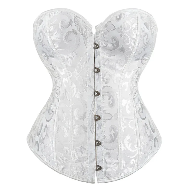 

Women Sexy Corset Brocade Floral Corselet Tops Gothic Lingerie Victorian Vintage Corset Overbust Ornate and Exquisite Clubwear