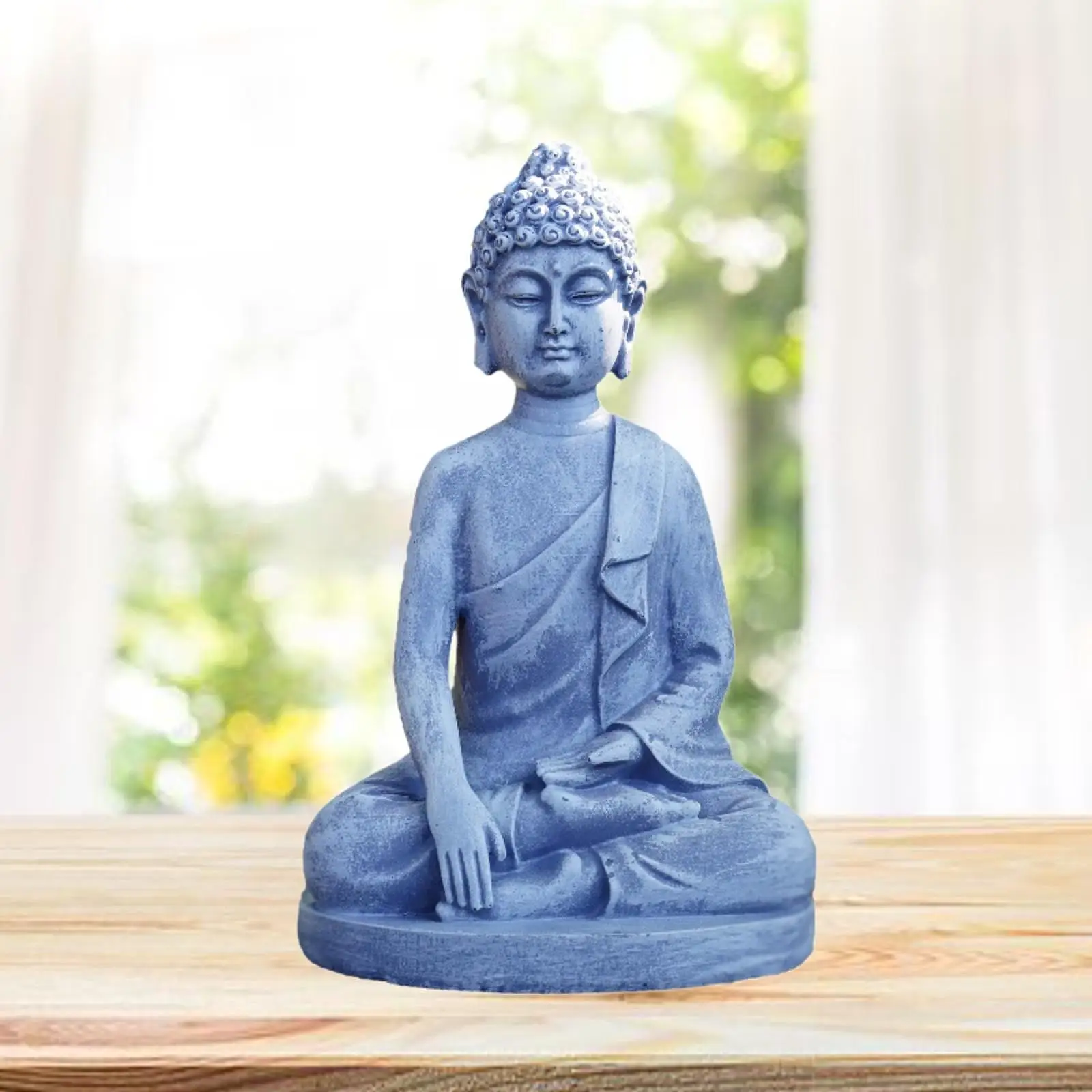 Buddha Statue Resin Ornament Fengshui Figurine for Home Decor Centerpiece Table Desk Shelf Housewarming view 6