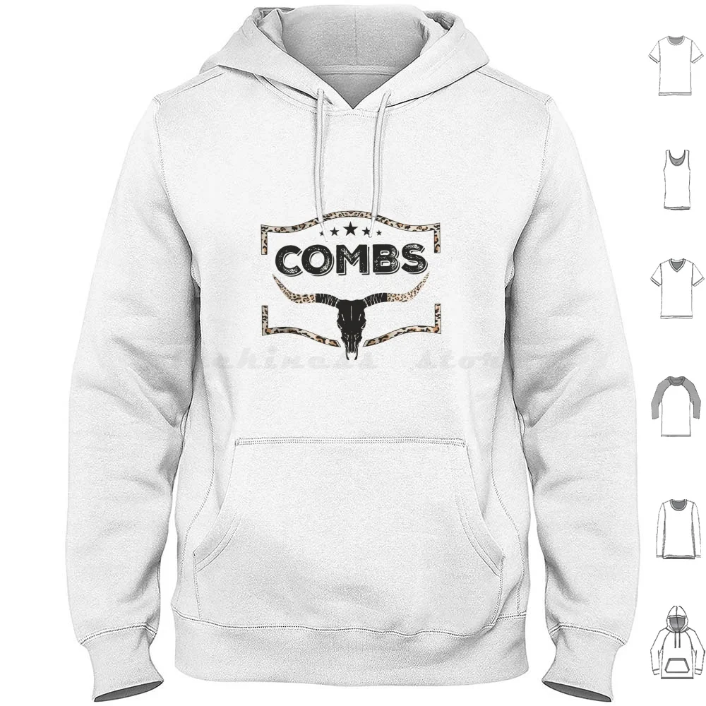 Combs Bullskull Frame Hoodie Cotton Long Sleeve Luke Combs Luke Combs When It Rains It Pours Country Music Luke Combs