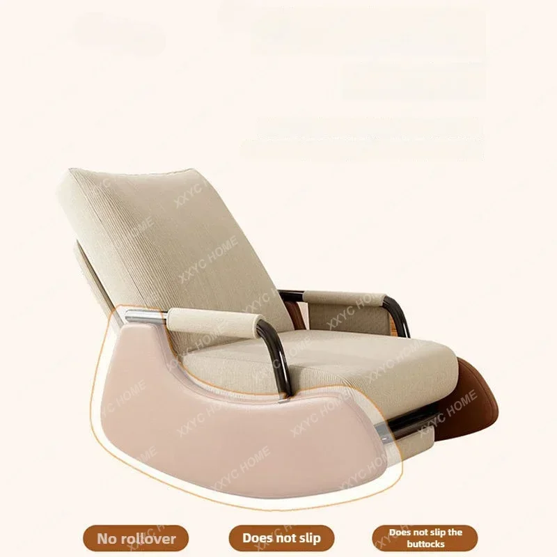 

HHReclining Lunch Break Folding Lazy Sofa Chair Adults Can Sit Reclining Office Nap Chair Balcony Household Rocking Chair